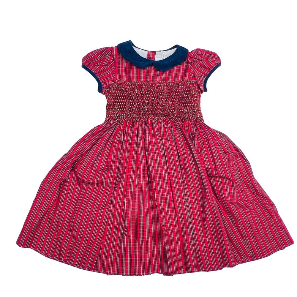 NWT Antoinette Paris 6Y Angelica Red Tartan Dress